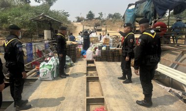 ด่านศุลกากรแม่สอดสนธิกำลังทพ.35  คุมเข้มสินค้าชายแดนทุกช่องทางสกัดยาเสพติดทะลักเข้าไทย