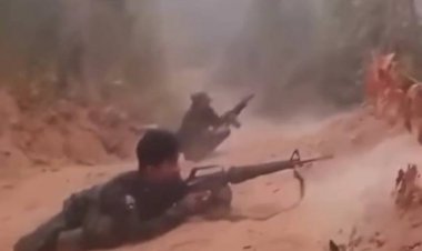 ชายแดนตากสู้รบเดือด!กะเหรี่ยงบุกโจมตีฐานครึเดแตก ทหารเมียนมาหนีตายออกจากฐานทัพ