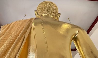 แผ่นดินไหว"หลวงพ่อทอง" พระประธานวัดดังชัยนาท อายุเกือบ 700 ปี แตกร้าวเป็นทางยาว