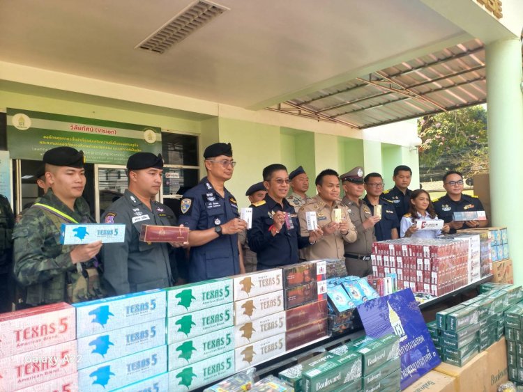 บุหรี่เถื่อน-บุหรี่ไฟฟ้าทะลักชายแดนแม่สอดตรวจยึดล็อตใหญ่มูลค่านับ20ล้าน
