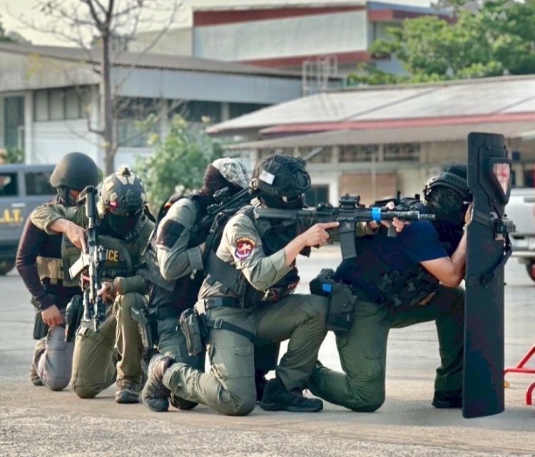 ตำรวจชัยภูมิ ฝึกยุทธวิธี เตรียมความพร้อม รับมือเหตุอาชญากรรมดูแลปชช.16อำเภอ
