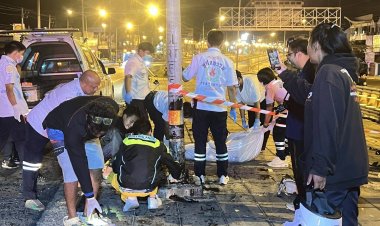 สลด!หนุ่มต่างชาติซิ่งจยย. เสียหลักชนเสาไฟฟ้า ร่างขาด2ท่อนดับสยองกลางถนนภูเก็ต