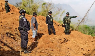 ผบ.ฉก.ราชมนู ลงพื้นที่เร่งรัดตั้งฐานปฏิบัติการ ที่ อ.ท่าสองยาง