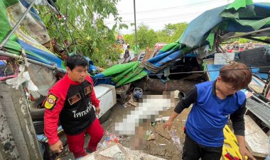 พายุถล่มโคกสำโรง ปู่ผลักหลานรอดจากต้นไม้หักโค่น ส่วนตัวเองโดนทับดับ