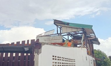 พายุฤดูร้อนถล่ม อ.จัตุรัส บ้านเรือน-วัด พังเสียหายกว่า 121 หลัง