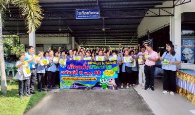 เทศบาลตำบลพิกุลออก ร่วมกับ อสม.และ กกต.นครนายก จัดกิจกรรมรณรงค์ไปใช้สิทธิ์เลือกตั้ง