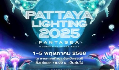 อลังการตระะการตา!เทศกาลศิลปะแสงไฟ "PATTAYA LIGHTING 2025"8 จุด ครั้งแรกเมืองพัทยา