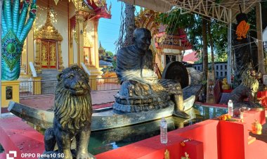 แวะกราบหลวงปู่ทวด ห้อยขา “พ่อท่านแดง” วัดศรีมหาโพธิ์ เกจิดังแดนใต้