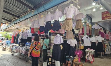 ปราจีนบุรี ก่อนเปิดเทอมพบชุด ลส.-นนร.  ขายไม่ดี ขณะชุดนักเรียนคึกคัก!