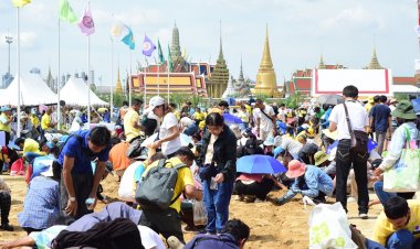 ประชาชนแห่แย่งเม็ดพันธุ์ข้าว-ต้นไม้ในพระราชพิธีพืชมงคลจรดพระนังคัลแรกนาขวัญ