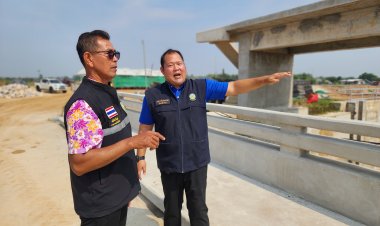 กรมชลประทานรายงานการก่อสร้างประตูระบายน้ำโพธิ์ประทับช้างในแม่น้ำยมพิจิตรคืบหน้า60%แล้ว