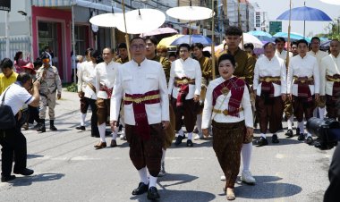 ฮือฮา!ขบวนแห่บายศรี “ใหญ่ ยักษ์ ยาว ”ที่สุดในโลก ถวายเจ้าพ่อพญาแล