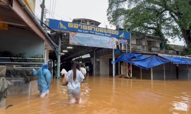ฝนถล่มน้ำทะลักท่วมแม่สายกลางดึก อพยพสิ่งของหนีโกลาหล