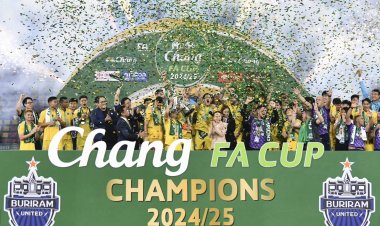 สมัยที่ 7!บุรีรัมย์ ยูไนเต็ด ผงาดคว้าแชมป์ ช้าง เอฟเอ คัพ อย่างยิ่งใหญ่