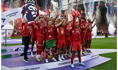 "หงส์แดง"ฉลองแชมป์ พรีเมียร์ลีก 2024-25 ยิ่งใหญ่ คว้าโทรฟี่ลีกสูงสุดสมัยที่ 20