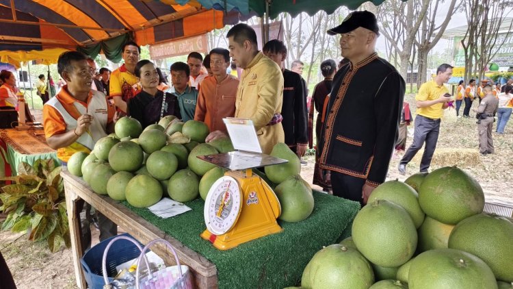 ผู้ว่าฯศรีสะเกษ เปิดงานเทศกาลส้มโอศรีสะเกษ และของดีอำเภอเมืองจันทร์