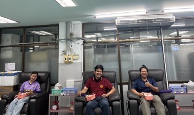 "พ่อเลี้ยงหล้า" นักธุรกิจสายบุญ นำพนักงานแม่สอดฟรีโซนบริจาคโลหิต ณ โรงพยาบาลแม่สอด