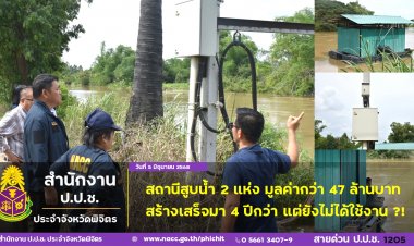 ความทุกข์ชาวนา! ป.ป.ช.พิจิตรเดือดลุยตรวจสถานีสูบน้ำ2แห่งมูลค่ากว่า47 ล้านบาทสร้างเสร็จมา 4 ปีกว่าแต่ยังไม่ได้ใช้งาน