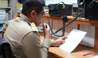 พ่อเมืองศรีสะเกษซักซ้อมสั่งการฉุกเฉินผ่านวิทยุพร้อมรับสถานการณ์ทุกมิติ
