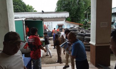 ปราจีนบุรีคึกคัก!เชิดสิงโตระดมยางรถเก่าบริจาคทหารชายแดนสร้างบังเกอร์