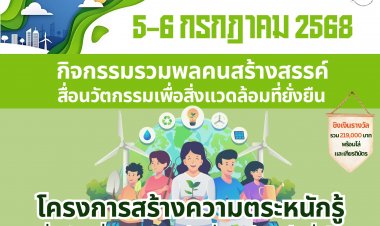 (สกร.) เชิญร่วมกิจกรรมรวมพลคนสร้างสรรค์สื่อนวัตกรรมเพื่อสิ่งแวดล้อมที่ยั่งยืน