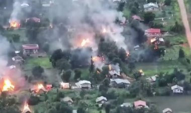 รบเดือด!เครื่องบินเมียนมาทิ้งระเบิดถล่มบ้านเรือนเสียหายยับเยิน