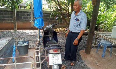 เตือนภัย!ชาวนาจอดรถ จยย.พ่วงข้างทิ้งไว้ระหว่างถอนกล้า-ดำนาโจรงัดรถโชคดีได้ไปแค่บล็อคหัวเทียน