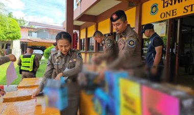 สกัดตรวจจับหนุ่มขับรถบรรทุกซุกซ่อนบุหรี่ไฟฟ้า 22,920 ชิ้น มูลค่ากว่า 8 ล้านบาท