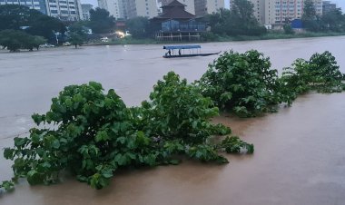 ฝนตกหนักแม่น้ำเมยเพิ่มสูงขึ้น เตือนแม่สอดระวังน้ำท่วมฉับพลัน