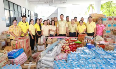 ธารน้ำใจหลั่งไหล เทศบาลเมืองบางกะดี ระดมอาหารข้าวของเครื่องใช้ส่งถึงทหารหาญและชาวบ้านชายแดน