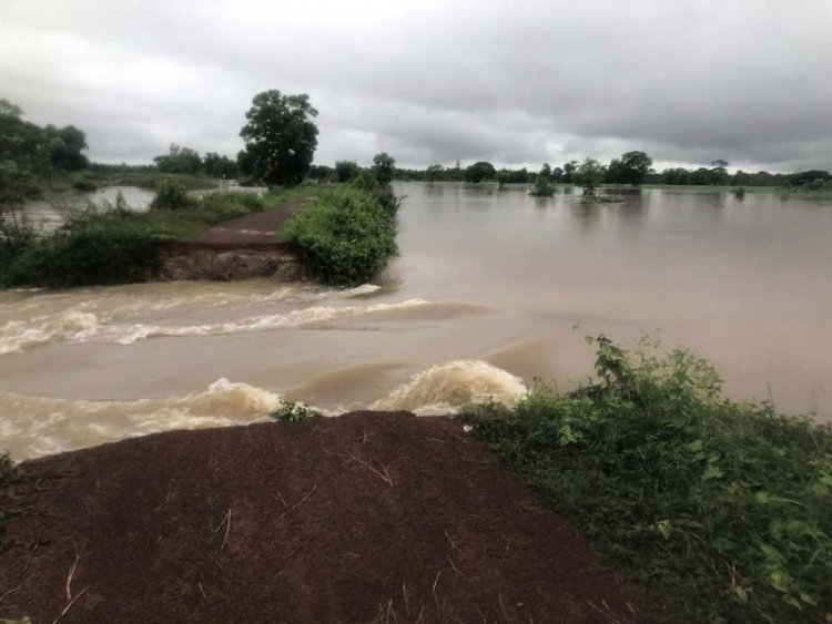 ฝนถล่มน้ำท่วมนาแกพื้นที่การเกษตรเสียหายแล้วกว่า 1.5 พันไร่