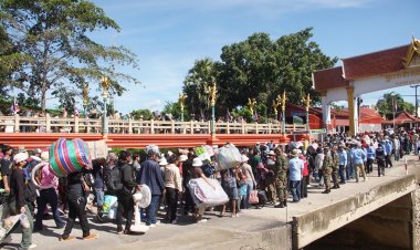 รวดเร็วทันใจ!ด่านบ้านแหลมใช้เวลา 20นาทีส่งกัมพูชา 1 พันคนกลับมาตุภูมิ