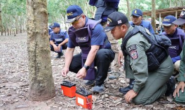 ศูนย์ปฏิบัติการทุ่นระเบิดฯลงพื้นที่ศรีสะเกษ-สุรินทร์ กำกับดูแลการเก็บกู้ทำลายระเบิด