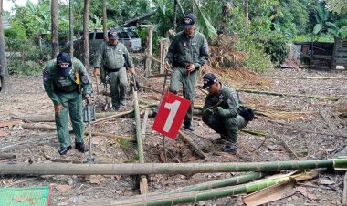 EOD ตชด.22ระดมทำลายลูกระเบิดตกค้างพื้นที่สวนไร่นาชายแดนศรีสะเกษ