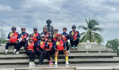 “ทีมนักปั่นโคกโพธิ์ไบร์” นั่งม้าเหล็กตะลุยเมืองคอน “ปั่นเพื่อแม่”