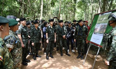 คณะ IOT 8ชาติลงพื้นที่ช่องจุ๊ปตะโมกดูจุดทหารไทยเหยียบกับระเบิด