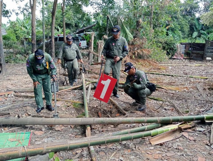 EOD ตชด.22ระดมทำลายลูกระเบิดตกค้างพื้นที่สวนไร่นาชายแดนศรีสะเกษ