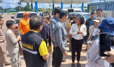 กมธ.กฎหมายฯลงพื้นที่ดศรีสะเกษตรวจติดตามบ้านเรือนประชาชนและปั๊มน้ำมันที่ถูกระเบิด BM-กัมพูชาเงินเยียวยายังล่าช้า