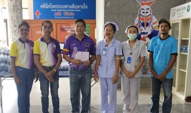 SY 59 ปันน้ำใจมอบข้าวกล่อง-น้ำดื่มบุคลากรทางการแพทย์ รพ.เลย