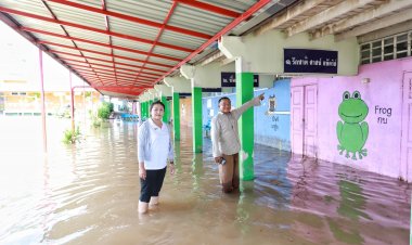 ลุงชาญใจดี เทศบาลฯสามโคก สจ.เขต 2 ลุยแก้ปัญหา หลังน้ำเจ้าพระยาทะลัก ท่วมวัด โรงเรียน ชุมชน