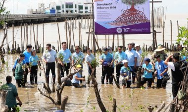 ทต.บางปูจัดกิจกรรมปลูกป่าและลงนามความร่วมมือฟื้นฟูสิ่งแวดล้อม