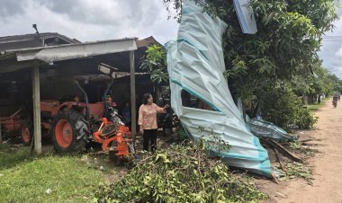 ฝนถล่มอำนาจเจริญซัด วัด-โรงเรียน-บ้านเรือน พังกว่า 200 หลัง