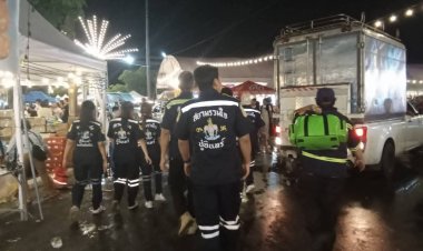 งานประเพณีบุญสารทเดือนสิบ ม.รามคำแหงเดือด โจ๋เขม่นกันไล่แทงเลือดอาบ