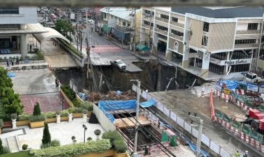 ครอบครัวปราจีนบุรีเล่าระทึก!เจอถนนทรุด-หลุมยักษ์ขณะพาลูกพบหมอรพ.วชิรพยาบาล