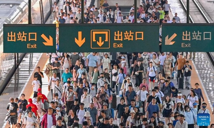 สถิติการเดินทางช่วงวันหยุดฤดูร้อนในจีนรวม 11,900 ล้านครั้ง