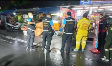 หนุ่มชักมีดแทงอริโดนยิงสวนดับหน้าแฟลตคลองจั่น