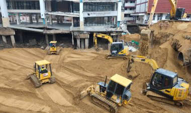 รฟม.เร่งถมทราย"หลุมยุบ"เสริมความมั่นคงใต้อาคาร สน.สามเสนใหม่ ก่อนรื้อถอน