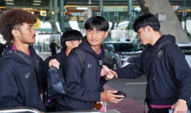 โค้ชวัง นำทีมชาติไทยชุดซีเกมส์ กลับถึงไทย วางแผนยกระดับต่อฟีฟ่า เดย์ เดือน พ.ย.