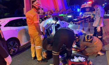 สลด!เก๋งพุ่งชนท้ายพ่วง 18 ล้อ กลางถนนประชาชื่นดับ 1 เจ็บ 3