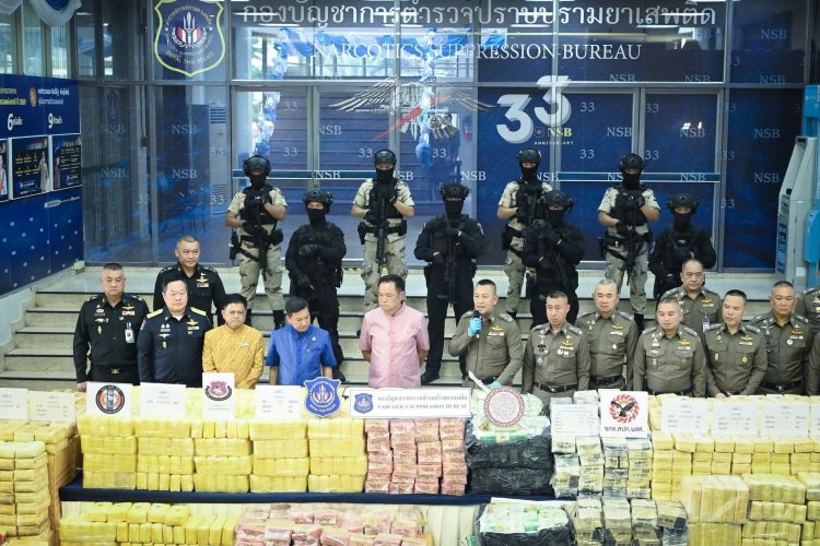"อนุทิน"นำแถลงผลกวาดล้างยาเสพติด ยึดยาบ้ากว่า 33 ล้านเม็ด ไอซ์-คีตามีนรวมกว่า 1.3 ตัน ย้ำ ไม่ปรานีผู้ค้ายา